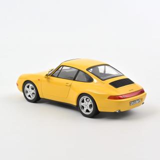 Porsche 911 Carrera 1994 - Yellow Norev 1:18 Metallmodell (Türen/Hauben nicht zu öffnen!)