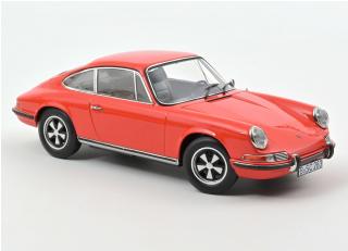 Porsche 911 E 1970 - Orange Norev 1:18 Metallmodell (Türen/Hauben nicht zu öffnen!)