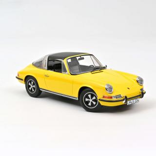Porsche 911 E Targa 1969 - Yellow Norev 1:18 Metallmodell (Türen/Hauben nicht zu öffnen!)