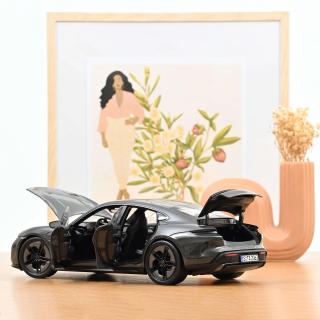 Porsche Taycan Turbo S 2024 Slate Grey Neo  Norev 1:18 Metallmodell (4 Türen, Motorhaube und Heckklappe zu öffnen!)
