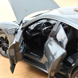Porsche Taycan Turbo S 2024 Slate Grey Neo  Norev 1:18 Metallmodell (4 Türen, Motorhaube und Heckklappe zu öffnen!)