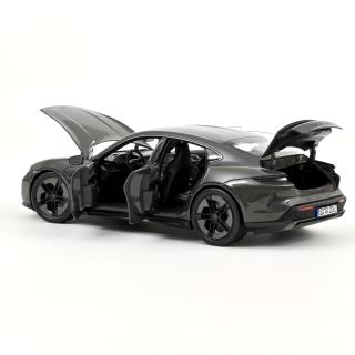 Porsche Taycan Turbo S 2024 Slate Grey Neo  Norev 1:18 Metallmodell (4 Türen, Motorhaube und Heckklappe zu öffnen!)