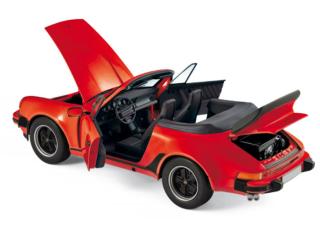 Porsche 911 Turbo Cabriolet 1987 - Red Norev Metallmodell 1:18