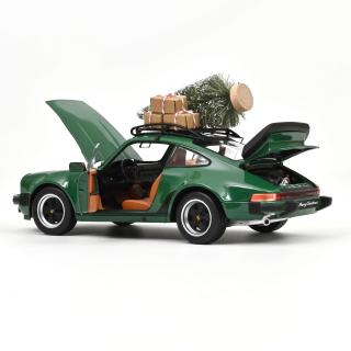 Porsche 911 Turbo 3.3 1980 Green Christmas   Norev 1:18 Metallmodell 2 Türen, Motorhaube und Kofferraum zu öffnen!