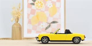 VW-Porsche 914-6 1973 - Yellow Norev 1:18 Metallmodell (Türen/Hauben nicht zu öffnen!)