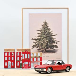 VW-Porsche 914 1.7 1972 Red 1:18 Norev 1:18 Metallmodell (Türen/Hauben nicht zu öffnen!)