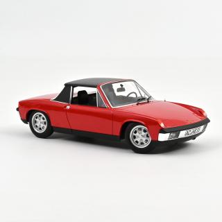 VW-Porsche 914 1.7 1972 Red 1:18 Norev 1:18 Metallmodell (Türen/Hauben nicht zu öffnen!)