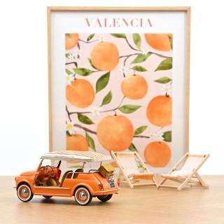 FIAT 500 Jolly 1965 Orange 1:18 Norev 1:18 Metallmodell (Türen/Hauben nicht zu öffnen!)