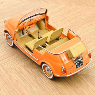 FIAT 500 Jolly 1965 Orange 1:18 Norev 1:18 Metallmodell (Türen/Hauben nicht zu öffnen!)