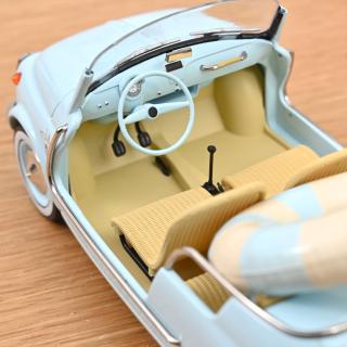Fiat 500 Jolly 1965 Blue  Norev 1:18 Metallmodell (Türen/Hauben nicht zu öffnen!)