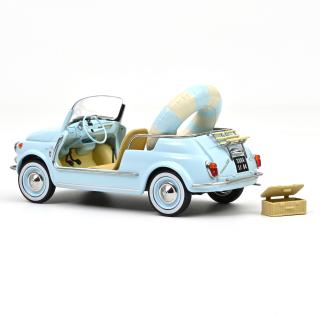 Fiat 500 Jolly 1965 Blue  Norev 1:18 Metallmodell (Türen/Hauben nicht zu öffnen!)