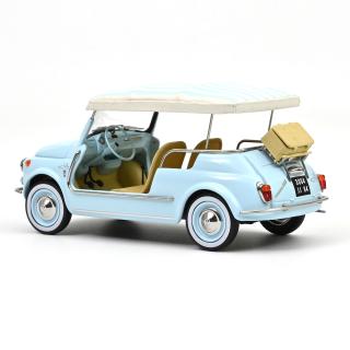 Fiat 500 Jolly 1965 Blue  Norev 1:18 Metallmodell (Türen/Hauben nicht zu öffnen!)