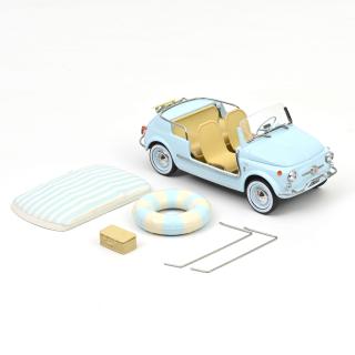 Fiat 500 Jolly 1965 Blue  Norev 1:18 Metallmodell (Türen/Hauben nicht zu öffnen!)