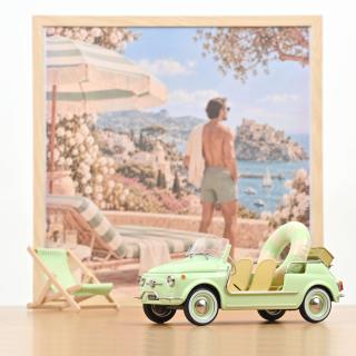 Fiat 500 Jolly 1965 Green  Norev 1:18 Metallmodell (Türen/Hauben nicht zu öffnen!)