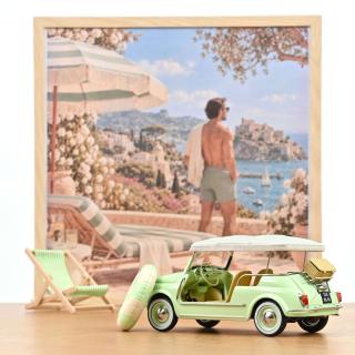Fiat 500 Jolly 1965 Green  Norev 1:18 Metallmodell (Türen/Hauben nicht zu öffnen!)