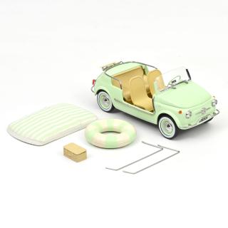 Fiat 500 Jolly 1965 Green  Norev 1:18 Metallmodell (Türen/Hauben nicht zu öffnen!)