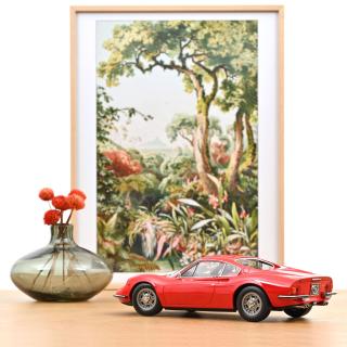 Ferrari Dino 246 GT 1968 Red   Norev 1:18 Metallmodell (Türen/Hauben nicht zu öffnen!)