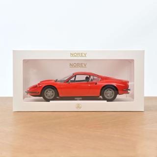 Ferrari Dino 246 GT 1968 Rosso Dino Norev 1:18 Metallmodell (Türen/Hauben nicht zu öffnen!)