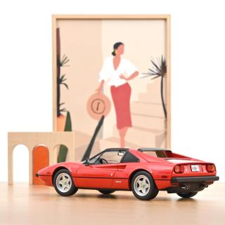 Ferrari 308 GTS 1982 - Red Norev 1:18 Metallmodell (Überarbeitete Version - Türen/Hauben nicht zu öffnen!)