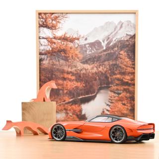 Genesis X Gran Berlinetta VGT 2024 Magma Orange  Norev 1:18 Metallmodell (Türen/Hauben nicht zu öffnen!)