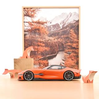 Genesis X Gran Berlinetta VGT 2024 Magma Orange  Norev 1:18 Metallmodell (Türen/Hauben nicht zu öffnen!)
