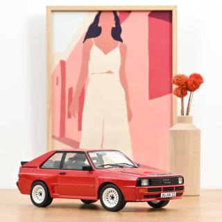Audi Sport quattro 1985 Tornado Red  Norev 1:18 Metallmodell (Türen/Hauben nicht zu öffnen!)