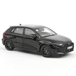 Audi RS 3 2025 Myth Black 1:18 Norev 1:18 Metallmodell 4 Türen, Motorhaube und Kofferraum zu öffnen!