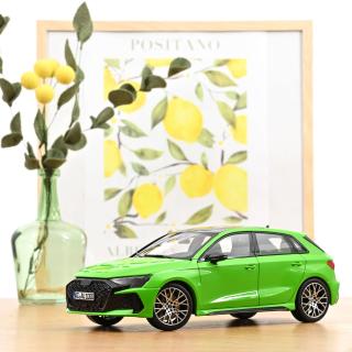 Audi RS 3 Sportback 2025 Kyalami Green  Norev 1:18 Metallmodell 4 Türen, Motorhaube und Kofferraum zu öffnen!