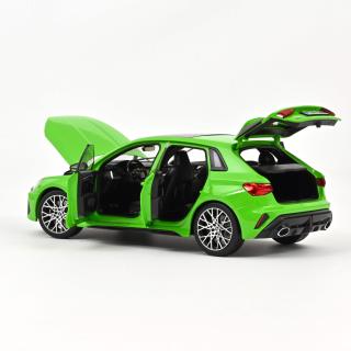 Audi RS 3 Sportback 2025 Kyalami Green  Norev 1:18 Metallmodell 4 Türen, Motorhaube und Kofferraum zu öffnen!