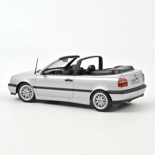 Angebot der Woche:<br>VW Golf Cabriolet 1995 - Silver  Norev 1:18 Metallmodell (Türen/Hauben nicht zu öffnen!)<br> Gültig bis 26.04.2024 oder solange Vorrat reicht!