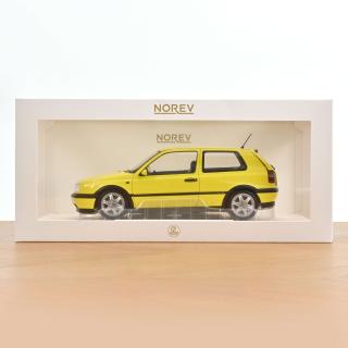 VW Golf III GTI Color Concept 1994 Yellow Norev 1:18 Metallmodell 2 Türen, Motorhaube und Kofferraum zu öffnen!