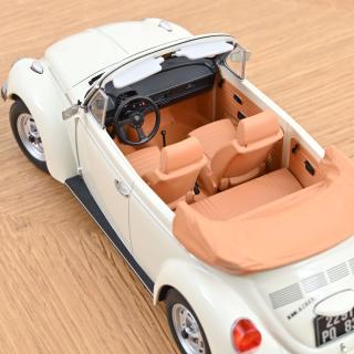 VW Volkswagen Käfer 1303 Cabriolet 1972 Light Ivory  Norev 1:18 Metallmodell  (Türen/Hauben nicht zu öffnen!)