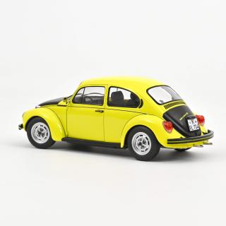 VW Käfer 1303 1973 Yellow/Black  Norev 1:18 Metallmodell (Türen/Hauben nicht zu öffnen!)