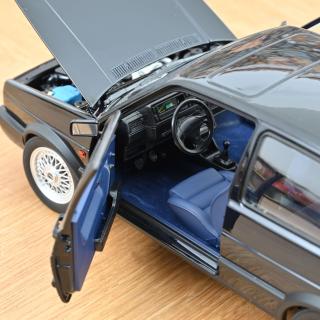 VW Golf GTI Edition Blue 1991 Moonlight Blue metallic  Norev 1:18 Metallmodell 2 Türen, Motorhaube und Kofferraum zu öffnen!