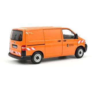 VW T5 Bus Transporter 2003 orange Communal Vehicle  Norev Metallmodell 1:18 (3 Türen und Kofferraum zu öffnen!)