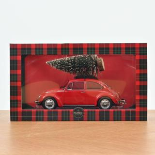 VW 1303 1973 Red Merry Christmas Norev 1:18 Metallmodell (Türen/Hauben nicht zu öffnen!)