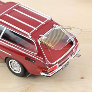 Volvo 1800 ES (US version) 1972 - Red with lower side stripes Norev 1:18 Metallmodell