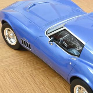 Chevrolet Corvette Coupe 1969 Le Mans Blue  Norev 1:18 Metallmodell (Überarbeitete Version - Türen/Hauben nicht zu öffnen!)