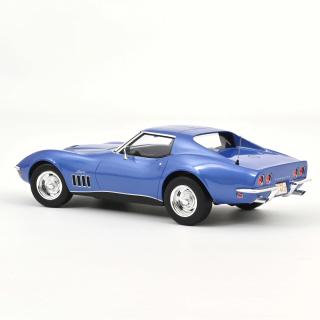 Chevrolet Corvette Coupe 1969 Le Mans Blue  Norev 1:18 Metallmodell (Überarbeitete Version - Türen/Hauben nicht zu öffnen!)