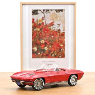 Chevrolet Corvette Sting Ray Cabriolet 1963 Riverside Red  Norev 1:18 Metallmodell (Türen/Hauben nicht zu öffnen!)