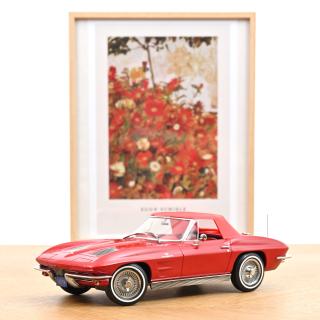 Chevrolet Corvette Sting Ray Cabriolet 1963 Riverside Red  Norev 1:18 Metallmodell (Türen/Hauben nicht zu öffnen!)