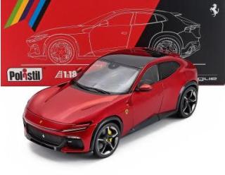 FERRARI PUROSANGUE (2022) - ROSSO MAGMA (RED MET.) in Plexiglasvitrine Polistil 1:18