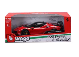 Ferrari SF90 XX Stradale Rosso Corsa Burago RACE & PLAY 1:18 Metallmodell