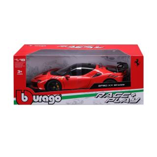 Ferrari SF90 XX Stradale Rosso Corsa Burago RACE & PLAY 1:18 Metallmodell