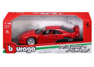 Ferrari F40 rot Burago RACE & PLAY 1:18 Metallmodell
