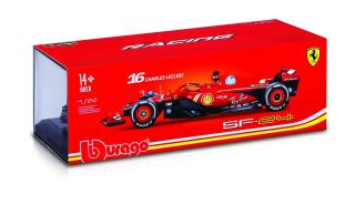 Ferrari SF-24 F1 2024 Charles Leclerc  #16 Formel 1 in Plexiglasvitrine Burago 1:24