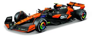 McLaren MCL38 #4 Lando Norris Sieger Miami GP Formel 1 2024 mit stehender Figur   Burago 1:24