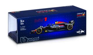 Red Bull Racing F1 RB20 2024 #1Max Verstappen Formel 1 Weltmeister 2024 in Plexiglasvitrine Burago 1:24