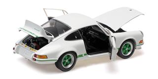 PORSCHE 911 CARRERA RS - 1972 - WHITE Minichamps 1:18 Metallmodell mit zu öffnenden Türen und Haube(n)