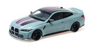 BMW M4 CSL - 2022 - MATT BLUE Minichamps 1:18 Metallmodell mit zu öffnenden Türen und Haube(n)